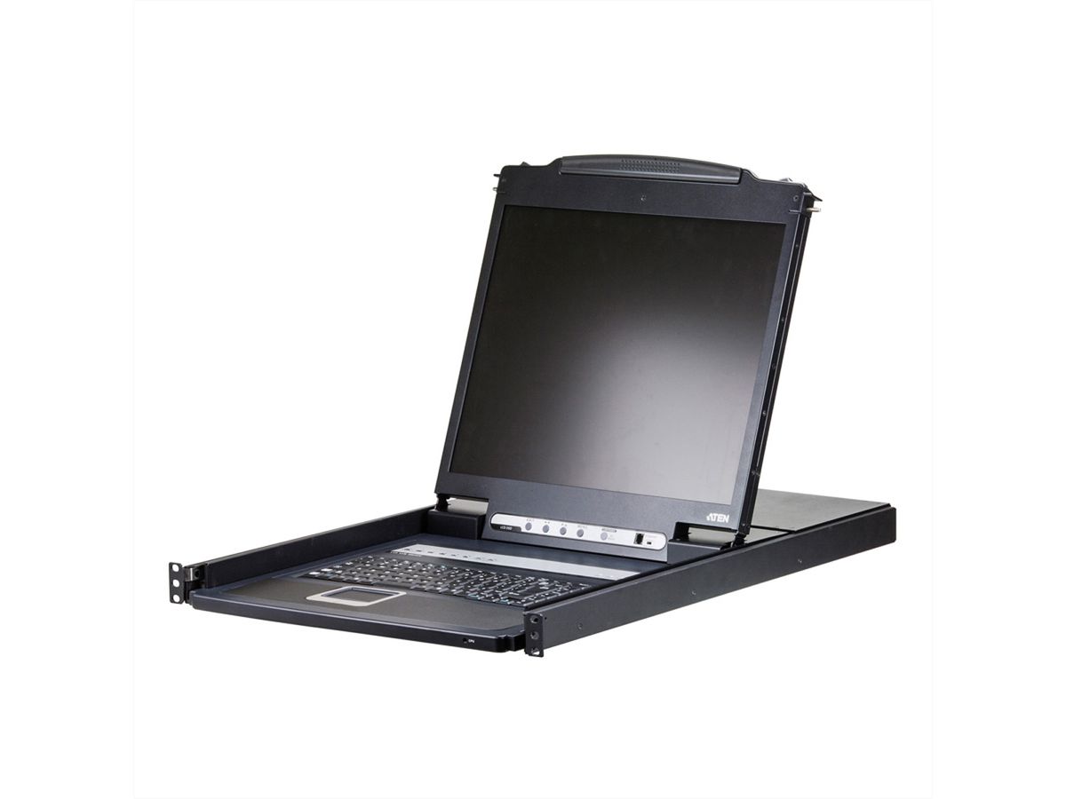 ATEN CL1308N KVM-Switch, 48cm TFT, VGA, PS/2-USB, 8 Port, DE-Layout