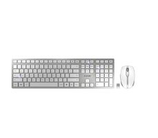 CHERRY DW 9100 SLIM Tastatur Maus enthalten Universal RF Wireless + Bluetooth QWERTY US Englisch Silber