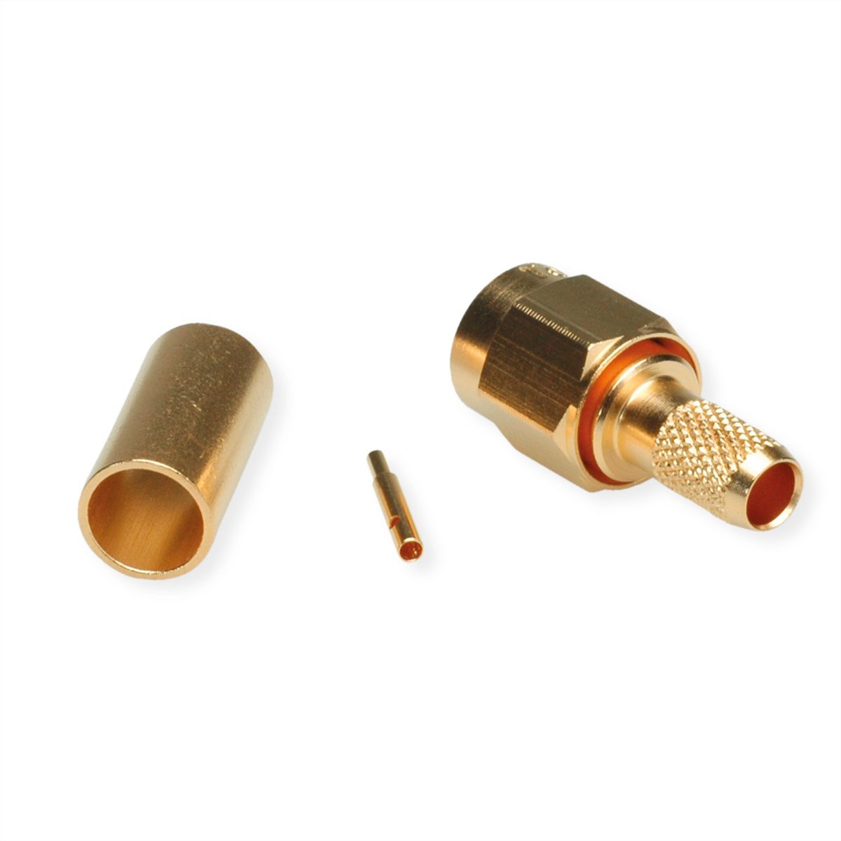 TELEGÄRTNER SMA-Crimpstecker, für RG-58C/U, Löt-/Crimpanschluss, vergoldet