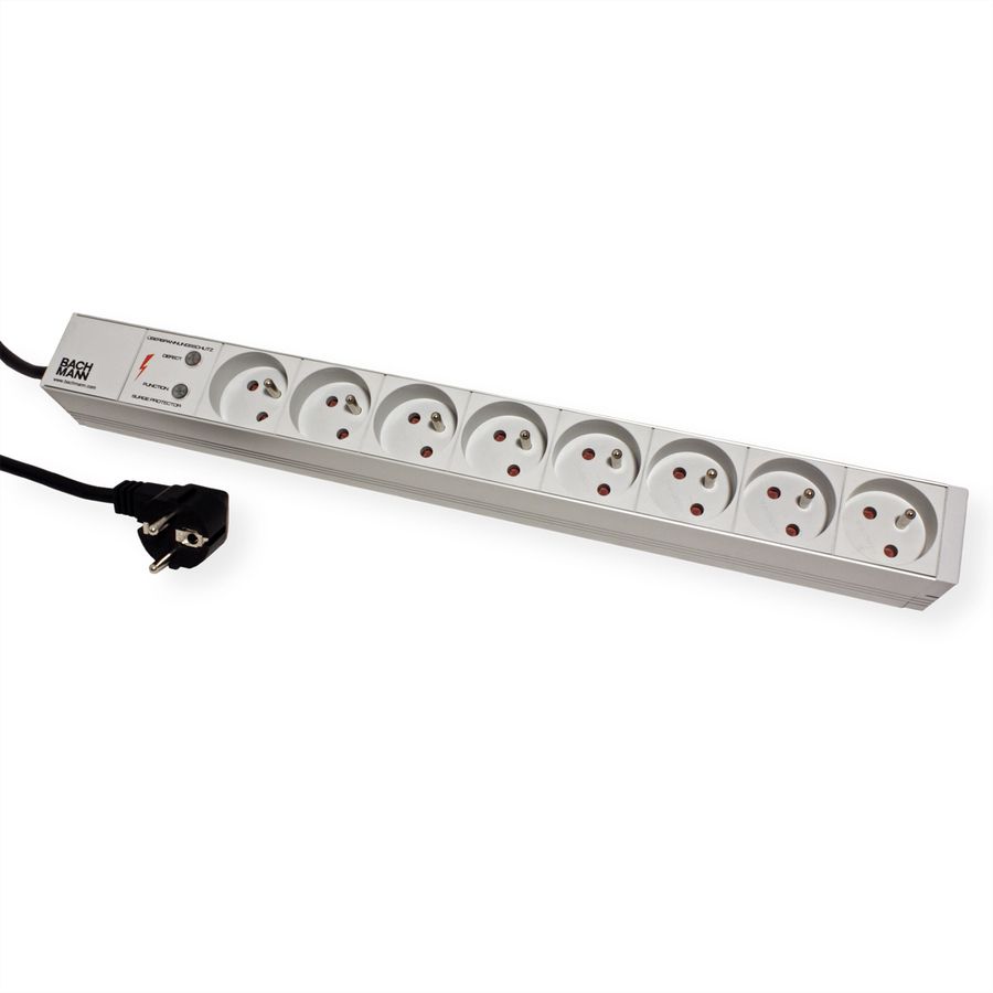 BACHMANN 19"-Steckdosenleiste 1HE 8xUTE 1xSPD