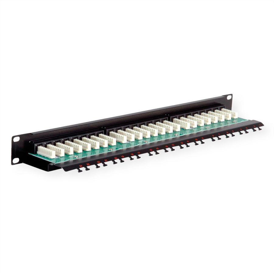 ROLINE Cat.6 (Class E) 19-Zoll-Patchpanel, 24P, ungeschirmt, schwarz