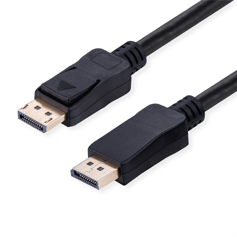 VALUE DisplayPort Kabel, v2.1, 16K, 54Gbit/s, DP ST - ST, schwarz, 5 m