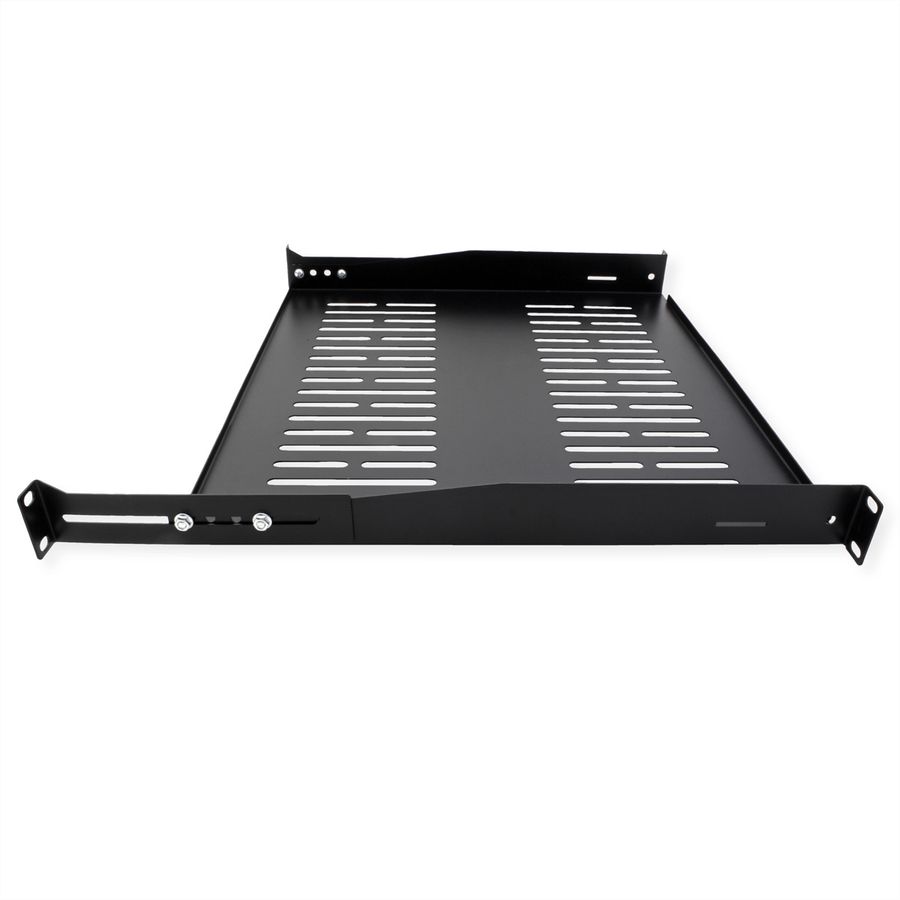 VALUE 19-Zoll-Geräteträger 1 HE, T: 400mm, max. 25 kg, U-Form, schwarz