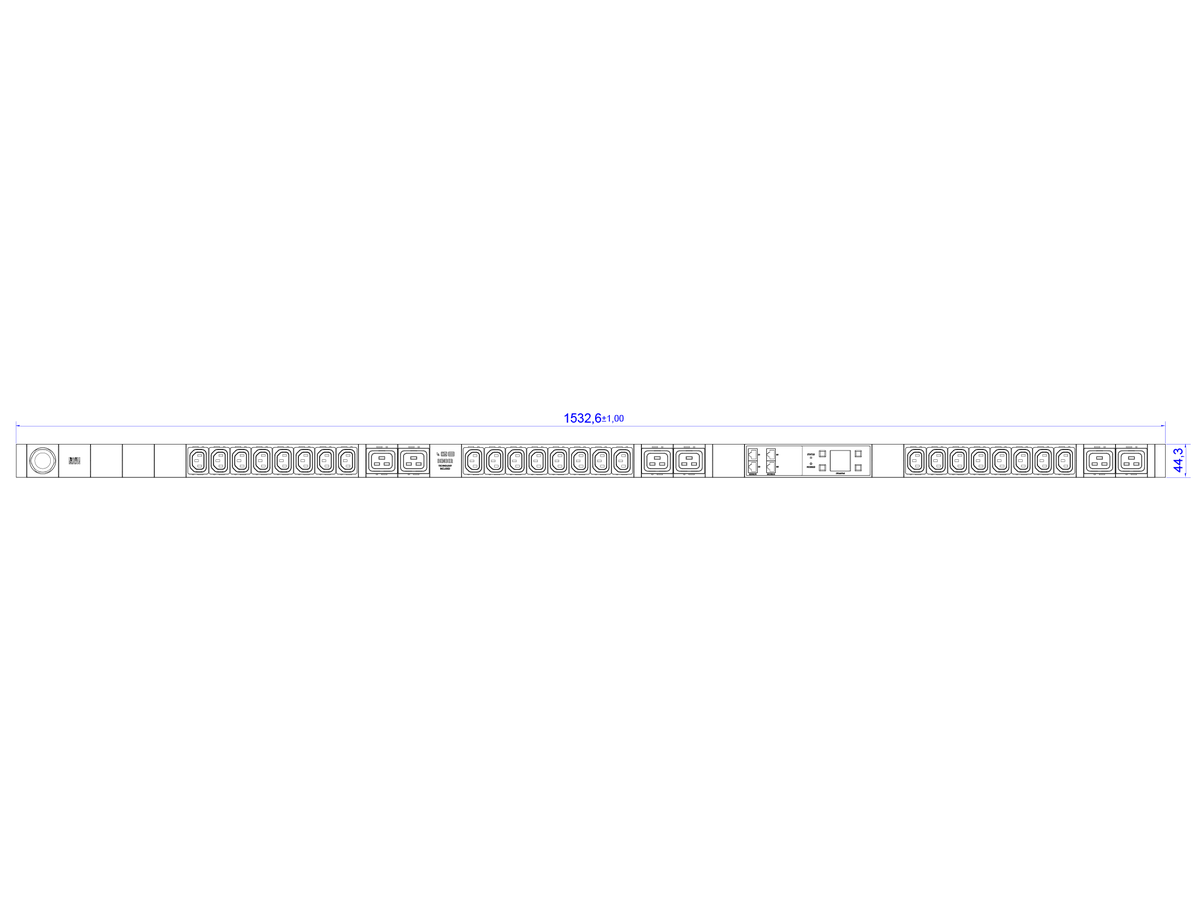 BACHMANN BN3000 Slave RCM 24xC13 6xC19, Messung p.Ph.3mH05VV-F 5G2,5 CEE3x16A Lan