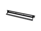 VALUE 19"-Keystone-Modulträger, 24 Ports, 1HE, ungeschirmt, schwarz
