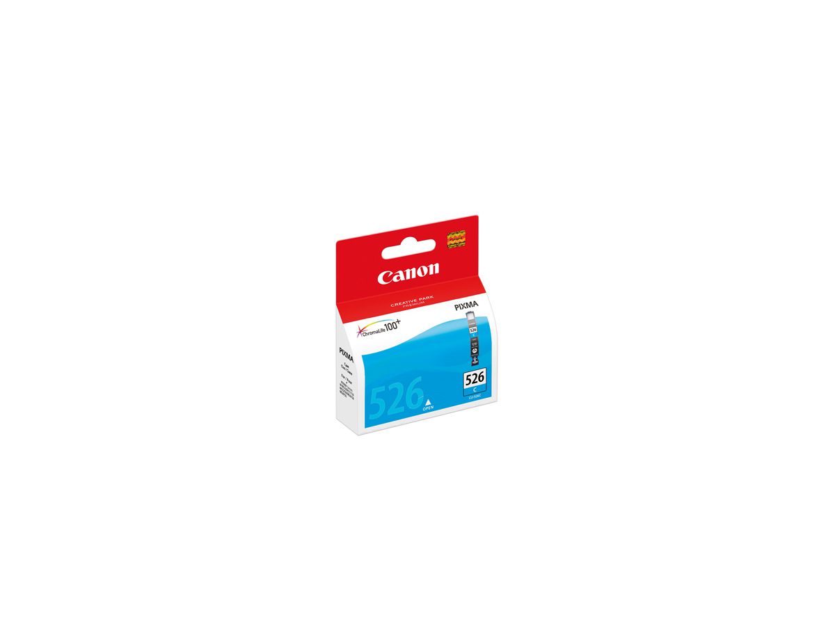 Canon CLI-526C - Tinte cyan für PIXMA, ca. 505 Seiten, MG5150 / MG5220 / MG5220 / MG5250 / MG6120 / MG6150 / MG8120 / IP4820 / IP4850