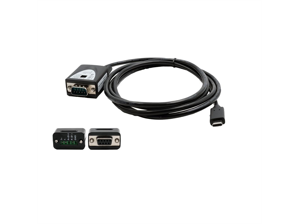 EXSYS EX-2346IS USB 2.0 zu 1x Seriell RS-422/485 Port Konverter, 15KV ESD, 4.0KV, Kabel, FTDI, schwarz, 1,8 m