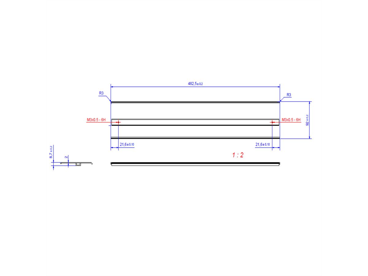 BACHMANN TOP FRAME Deckel 8-fach sw eloxiert