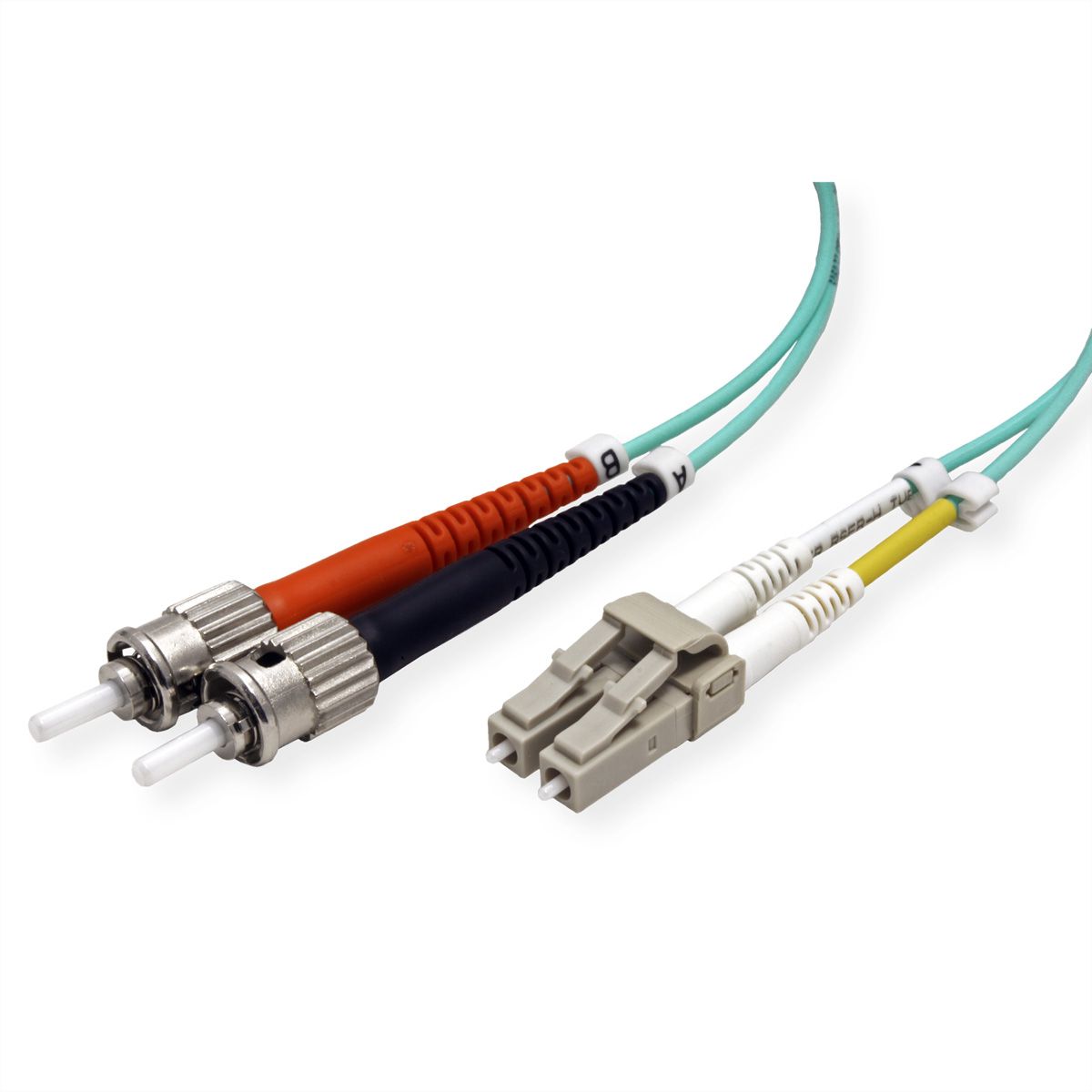 ROLINE LWL-Kabel 50/125µm OM3, LC/ST, türkis, 2 m