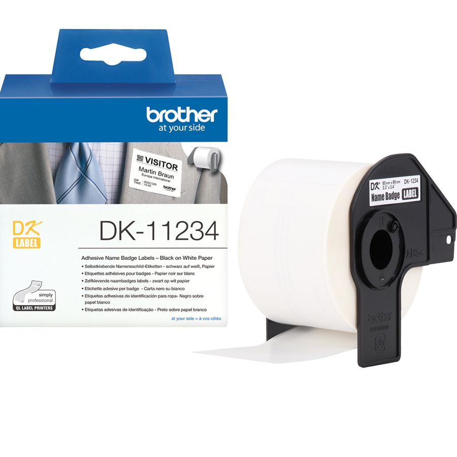 Brother DK-11234 Druckeretikett Weiß Selbstklebendes Druckeretikett
