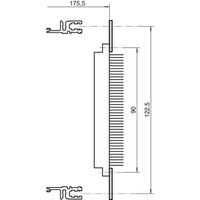 SCHROFF Lochschiene für Steckverbinder nach EN 60603-2 (DIN 41612) - LOCHSCH.60HP F DIN41612 4ST