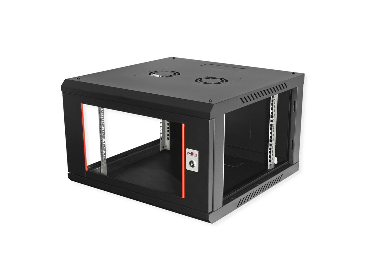 ROLINE 19-Zoll Wandgehäuse Basic Plus 6HE, 600x600 BxT schwarz
