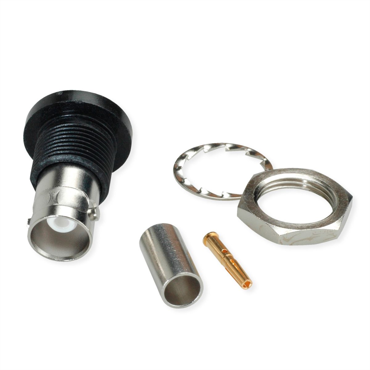 TELEGÄRTNER BNC-Kabeleinbaubuchse 50 Ohm für  RG-58C/U, isoliert