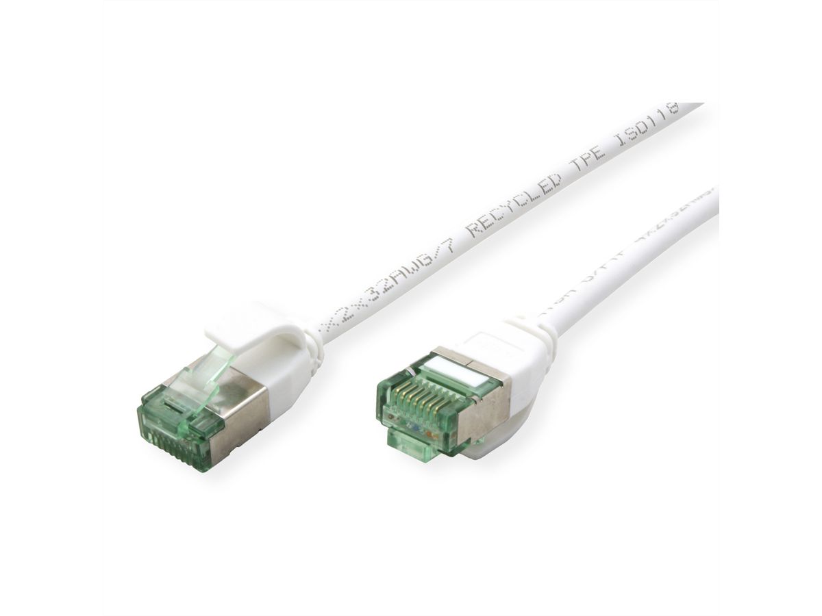 ROLINE RM U/FTP DataCenter Patchkabel Kat.6A (Class EA), slim, weiß, 2 m