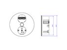 BACHMANN TWIST 1x Schutzkontakt, Aderendhülsen, USB-Charger, Schutzkontaktmontagestecker, Edelstahl, 2 m