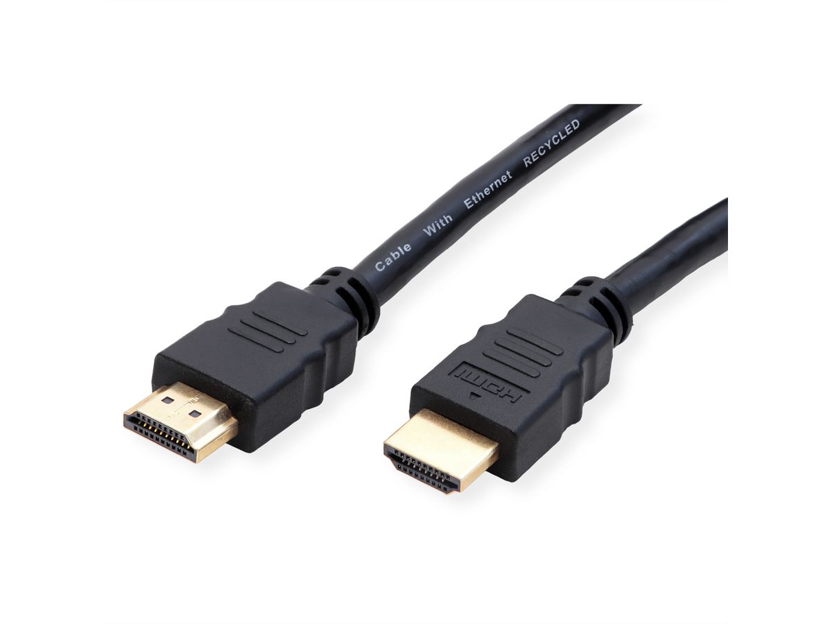 ROLINE RM 8K HDMI Ultra HD Kabel mit Ethernet, ST/ST, schwarz, 2 m