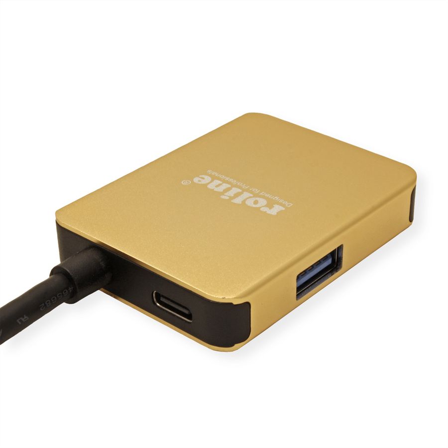 ROLINE GOLD USB-C Dockingstation, HDMI 4K, 2x USB 3.2 Gen 1, 1x PD