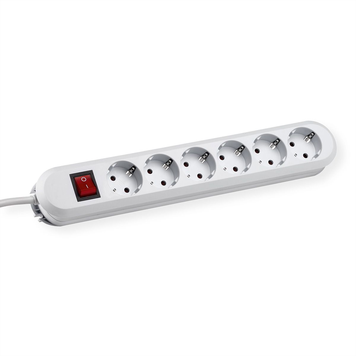 BACHMANN SMART Steckdosenleiste 6x Schutzkontakt, Schalter, weiß, 3 m