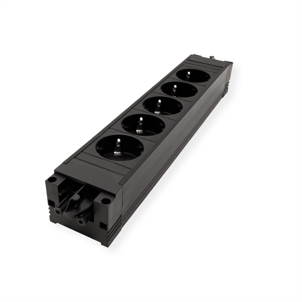BACHMANN STEP BASE Schutzkontakt, 5x CEE7/3, schwarz