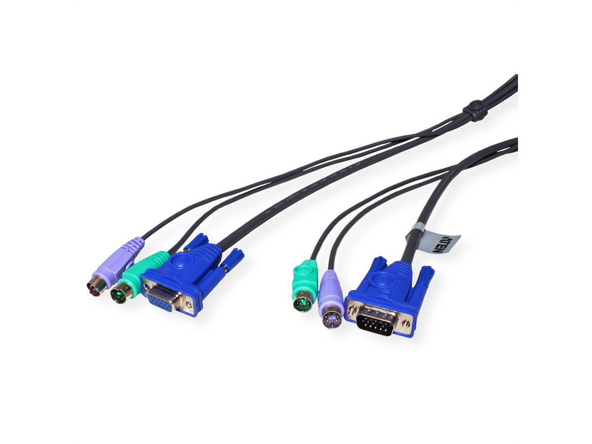 ATEN 2L-5003P/C KVM PS/2 VGA Kabel, grau, 3 m