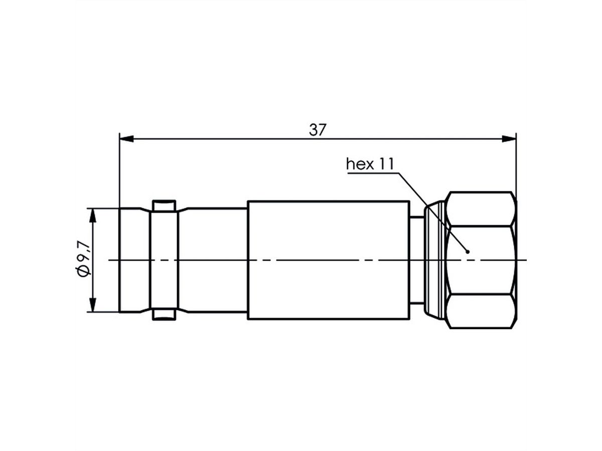 TELEGÄRTNER Adapter BNC-Buchse / F-Stecker