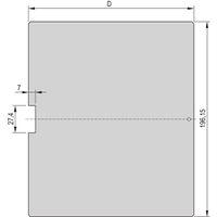 SCHROFF Seitenwand für Kassetten, 6 HE - KAS SEITENBLECH 6HE 167T