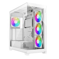 XILENCE Xilent Gleam X818.W.ARGB Gaming ATX PC-Gehäuse weiß, RGB ATX Midi Tower