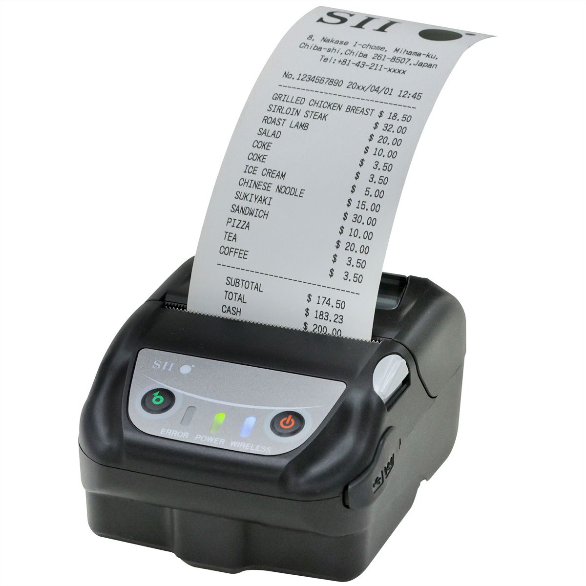 SEIKO MP-B21L mobiler Ettikettendrucker WLAN, USB