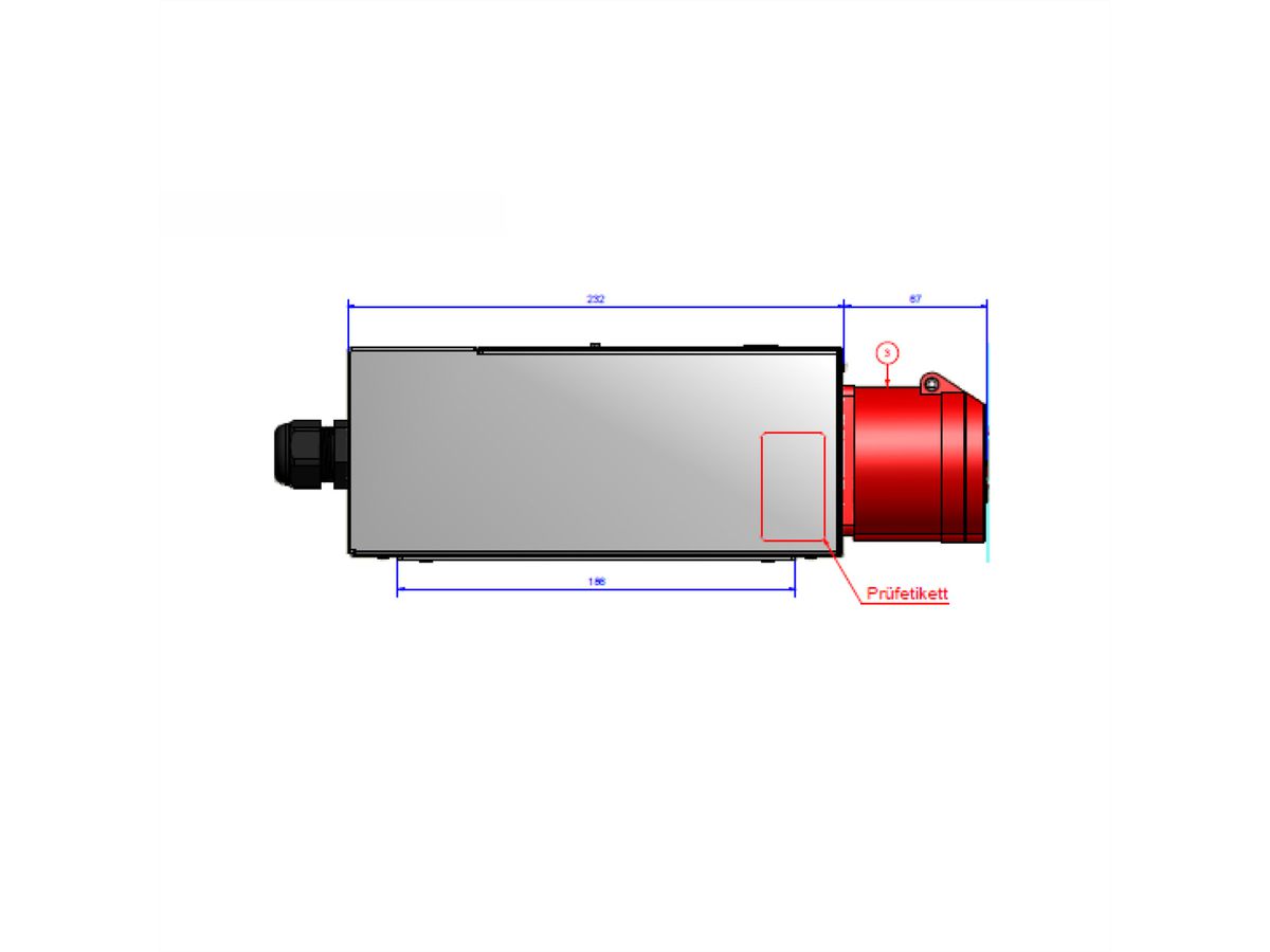 BACHMANN BlueNet CEE 32A 3 Phasig, CEE Steckdose 32A rot, Messung