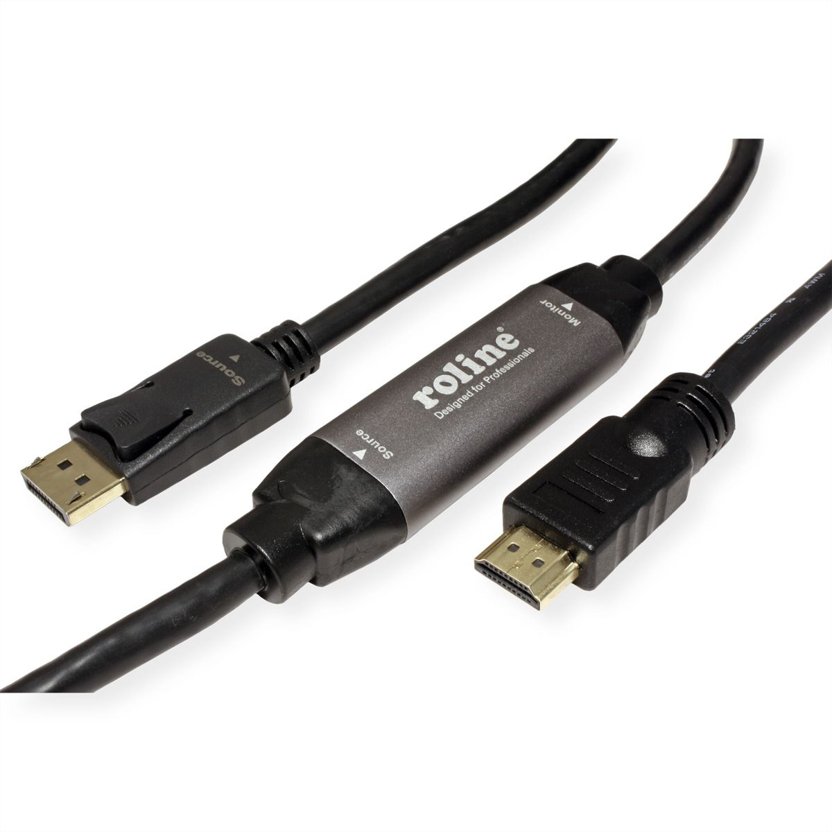 ROLINE DisplayPort Kabel DP - UHDTV, ST/ST, schwarz, 7,5 m
