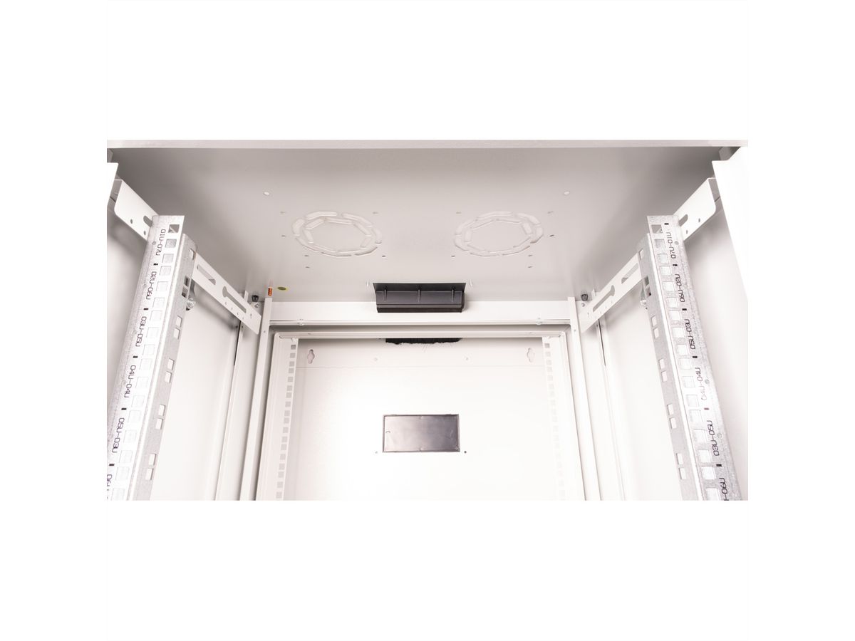 ROLINE 19-Zoll Wandgehäuse Pro 7 HE, 600x600 BxT zweiteilig schwenkbar grau
