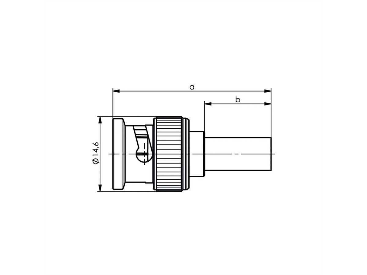 TELEGÄRTNER BNC-Crimpstecker 50 Ohm, für RG-58C/U, Standard
