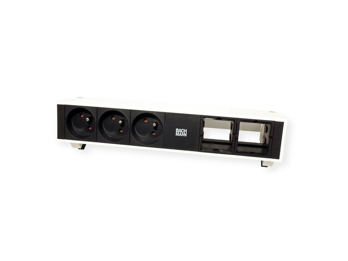 BACHMANN DESK2 3x Schutzkontakt 2x ABD GST18, weiß
