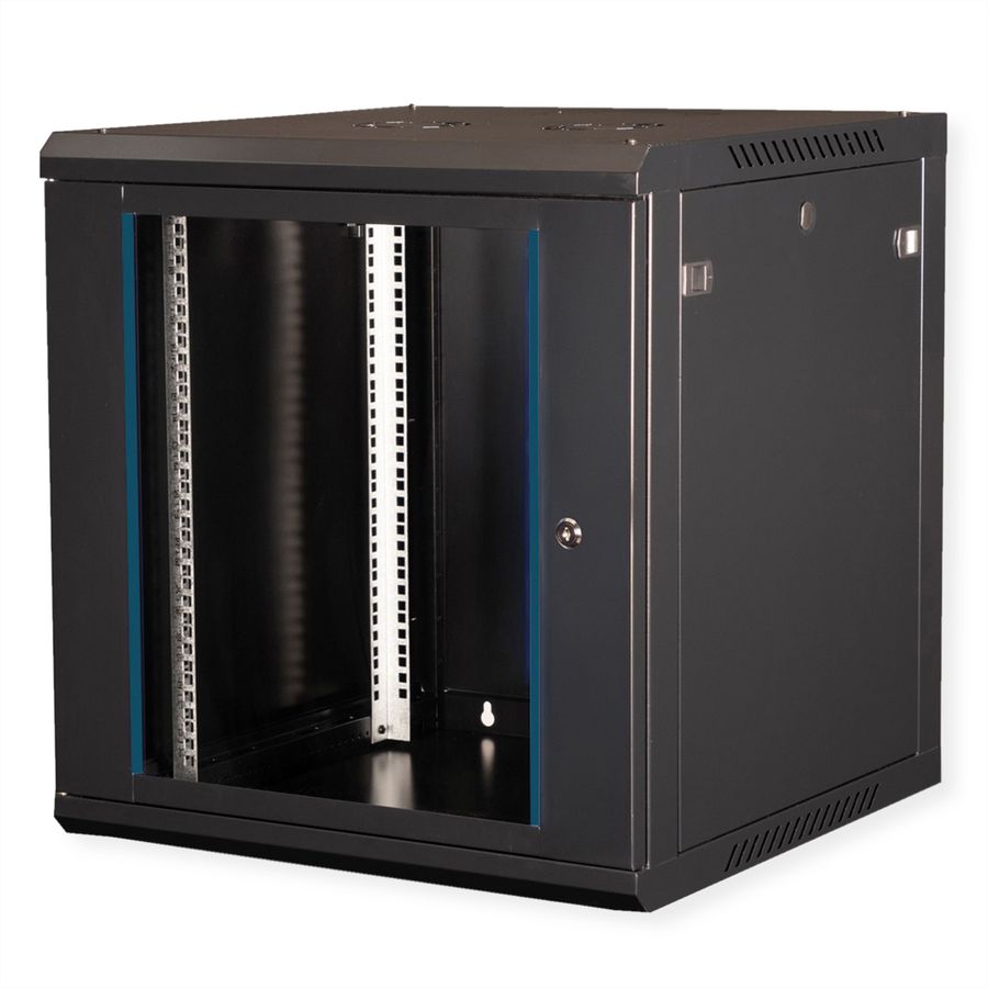VALUE 19-Zoll Wandgehäuse 12HE, 600x600mm schwarz, Bausatz