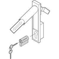 SCHROFF Schliesseinsatz (DIN-Halbzylinder) für 19"-Schränke