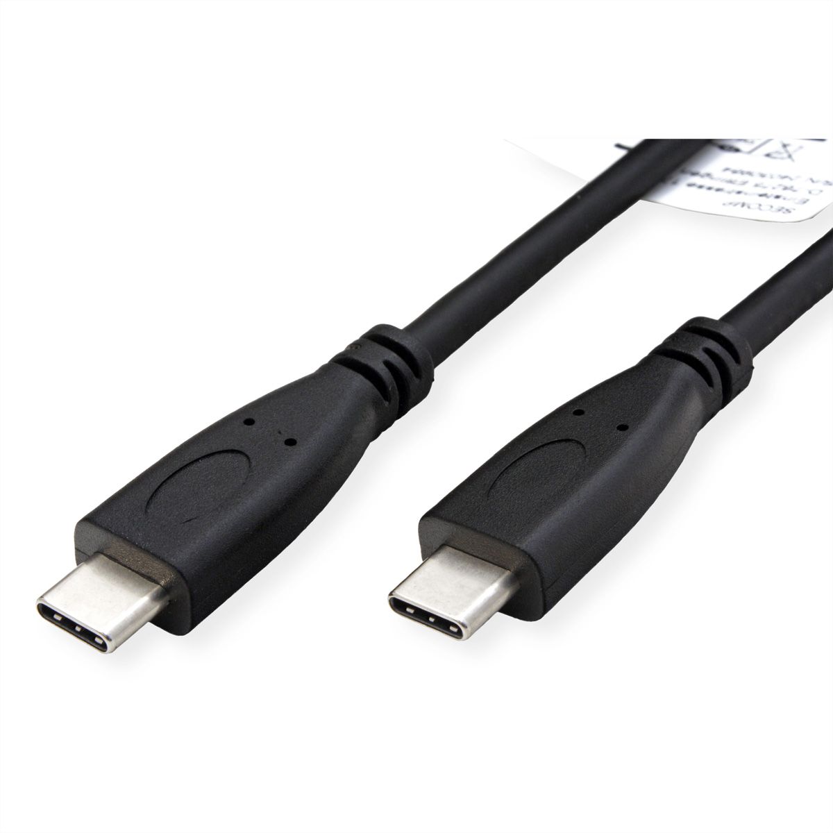 ROLINE RM USB 3.2 Gen 2 Kabel, USB C-C, ST/ST, 4K UHD-1, 10Gbit/s, Emark, 100W, schwarz, 1 m
