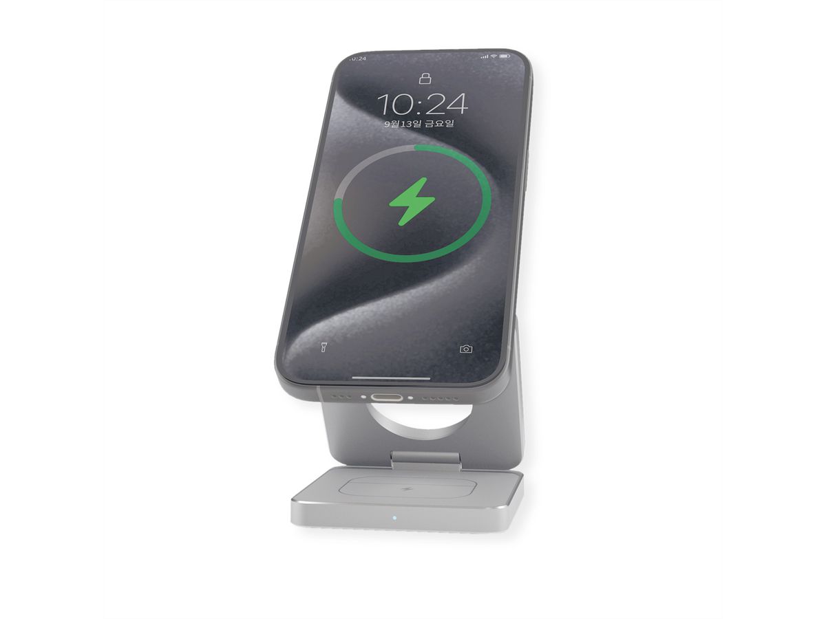 ROLINE 3-in-1 Induktions-Ladestation, faltbar, für Apple
